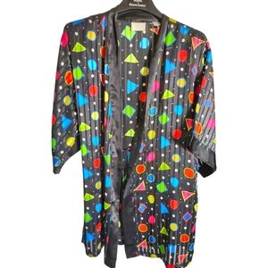 Early 90s true Vintage "in shapes" robe, medium